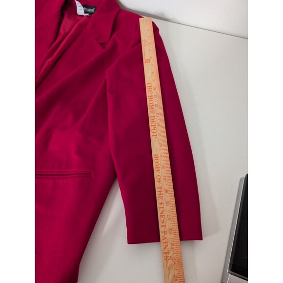 Vintage Sag Harbor Wool Blazer Womens Plus Size 20W Red Lined Notch Collar - Picture 9 of 12